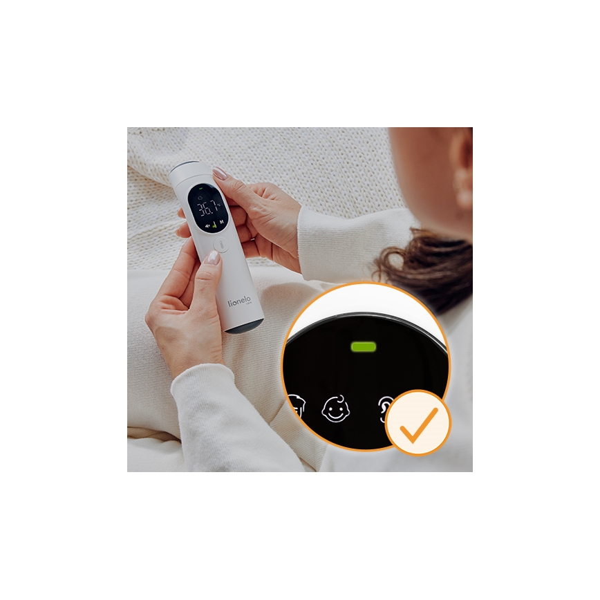 Lionelo - Υπέρυθρος θερμόμετρος FEVERSCAN με 2xAAA