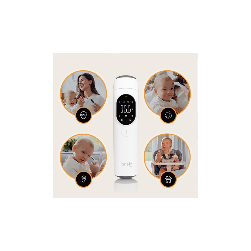 Lionelo - Υπέρυθμο θερμόμετρο FEVERSCAN 2xAAA