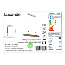 Lucande - LED Dimmable κρεμαστό φωτιστικό οροφής LIO 5xLED/5W/230V