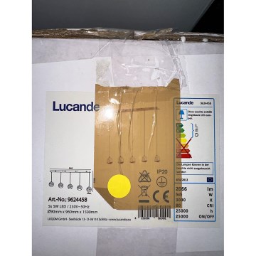Lucande - LED κρεμαστό φωτιστικό οροφής ράγα HAYLEY 5xLED/5W/230V