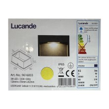 Lucande - Εντοιχισμένο φωτιστικό LED εξωτερικού χώρου MITJA LED/3W/230V IP65