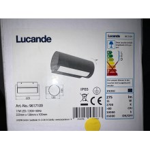 Lucande - Επιτοίχιο φωτιστικό εξωτερικού χώρου LED BOHDAN LED/11W/230V IP65