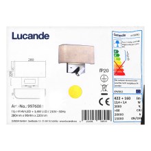 Lucande - Λάμπα τοίχου LED VIRVE 1XLED/13,4W/230V + 1xLED/3,4W/230V