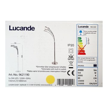 Lucande - Φωτιστικό δαπέδου LED Dimmable CATRIONA 5xLED/5W/230V