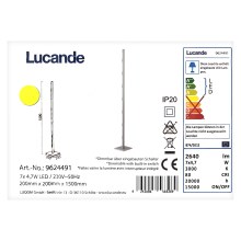 Lucande - Φωτιστικό δαπέδου ντιμαριζόμενο LED MARGEAU 7xLED/4,7W/230V