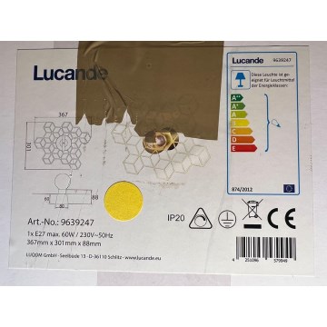 Lucande - Φωτιστικό τοίχου ALEXARU 1xE27/60W/230V