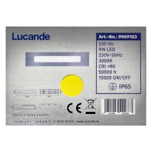 Lucande - Φωτιστικό χωνευτό LED εξωτερικού χώρου RONI LED/9W/230V IP65