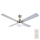 Lucci Air 210334 - Ανεμιστήρας οροφής AIRFUSION QUEST 1xE27/60W/230V ξύλο/ματ χρώμιο + τηλεχειριστήριο