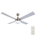 Lucci Air 210334 - Ανεμιστήρας οροφής AIRFUSION QUEST 1xE27/60W/230V χρώμιο/γκρι + τηλεχειριστήριο