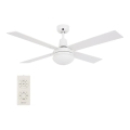 Lucci Air 210339 - Ανεμιστήρας οροφής AIRFUSION QUEST 1xE27/60W/230V λευκό/καφέ + τηλεχειριστήριο