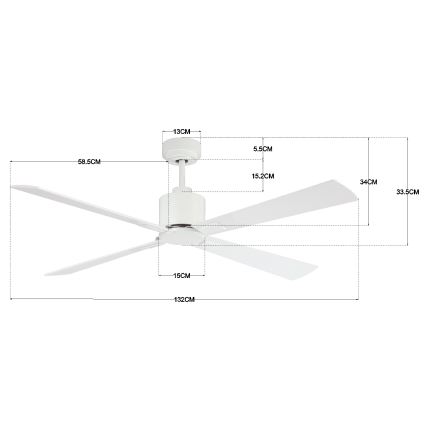 Lucci Air 210521 - Ανεμιστήρας οροφής AIRFUSION CLIMATE ξύλο/λευκό + τηλεχειριστήριο