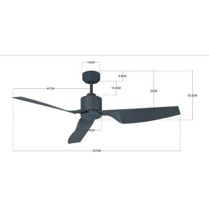 Lucci Air 210527 - Ανεμιστήρας οροφής AIRFUSION CLIMATE II μαύρο + τηλεχειριστήριο