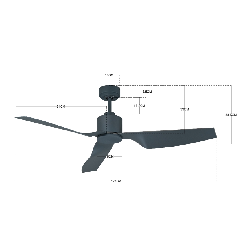 Lucci Air 210527 - Ανεμιστήρας οροφής AIRFUSION CLIMATE II μαύρο + τηλεχειριστήριο