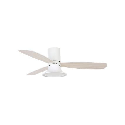 Lucci Air 210661 - LED Dimmable ανεμιστήρας οροφής FLUSSO 1xGX53/18W/230V ξύλο/λευκό + τηλεχειριστήριο