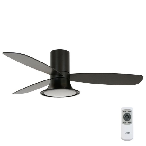 Lucci Air 210662 - LED Dimming ceiling fan FLUSSO 1xGX53/18W/230V ξύλο/μαύρο + τηλεχειριστήριο