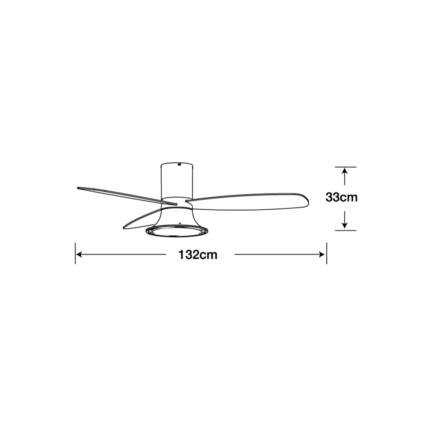 Lucci Air 210662 - Ρυθμιζόμενος LED οροφής ανεμιστήρας FLUSSO 1xGX53/18W/230V ξύλο/μαύρο + τηλεχειριστήριο