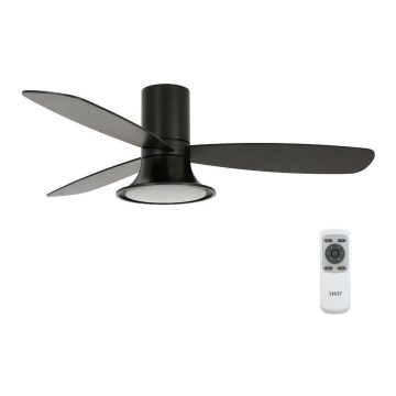 Lucci Air 210662 - Ρυθμιζόμενος LED οροφής ανεμιστήρας FLUSSO 1xGX53/18W/230V ξύλο/μαύρο + τηλεχειριστήριο
