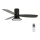 Lucci Air 210662 - Ρυθμιζόμενος LED οροφής ανεμιστήρας FLUSSO 1xGX53/18W/230V ξύλο/μαύρο + τηλεχειριστήριο
