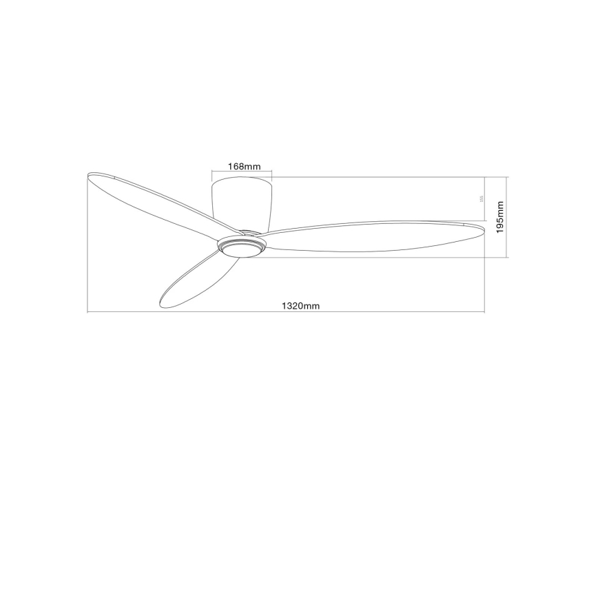 Lucci Air 212870 - Οροφής ανεμιστήρας AIRFUSION RADAR ξύλο/λευκό + τηλεχειριστήριο