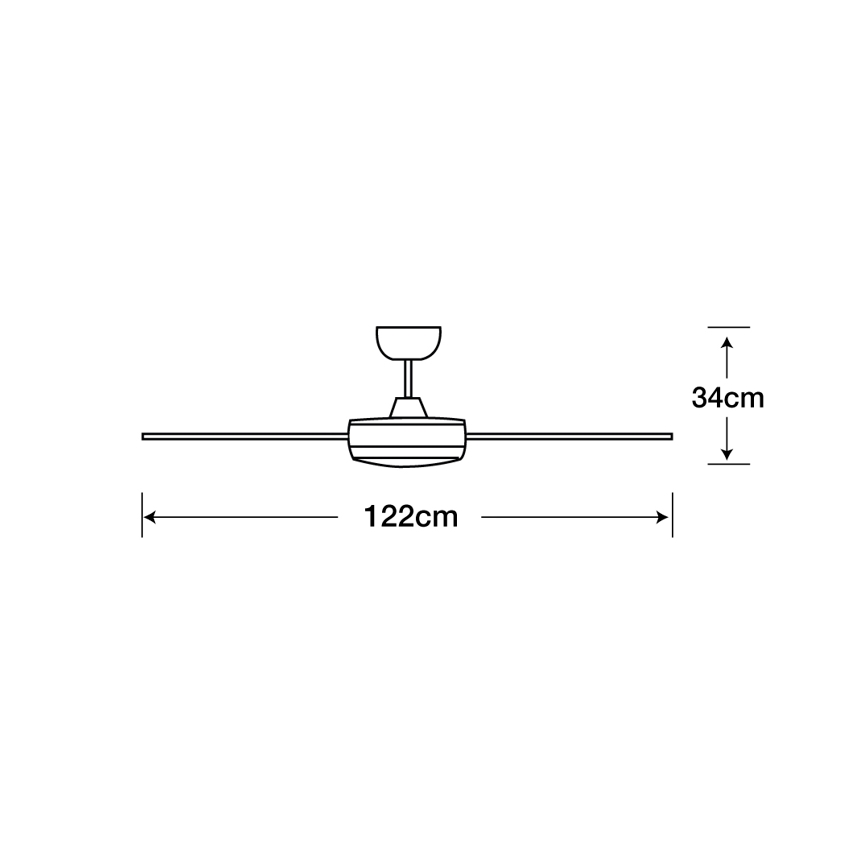 Lucci air 212898 - Ρυθμιζόμενο LED οροφής ανεμιστήρας MOONAH 1xGX53/21W/230V λευκός + τηλεχειριστήριο