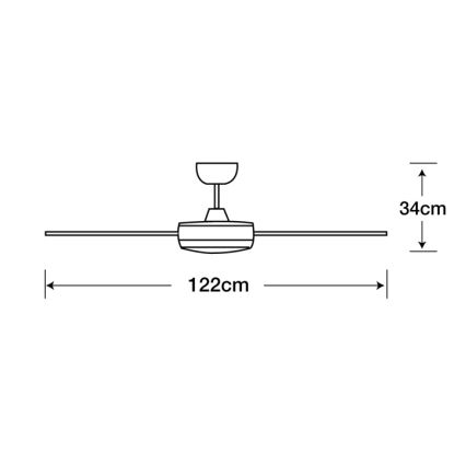 Lucci air 212899 - Ρυθμιζόμενος φωτισμός LED οροφής ανεμιστήρας MOONAH 1xGX53/21W/230V μαύρο + τηλεχειριστήριο
