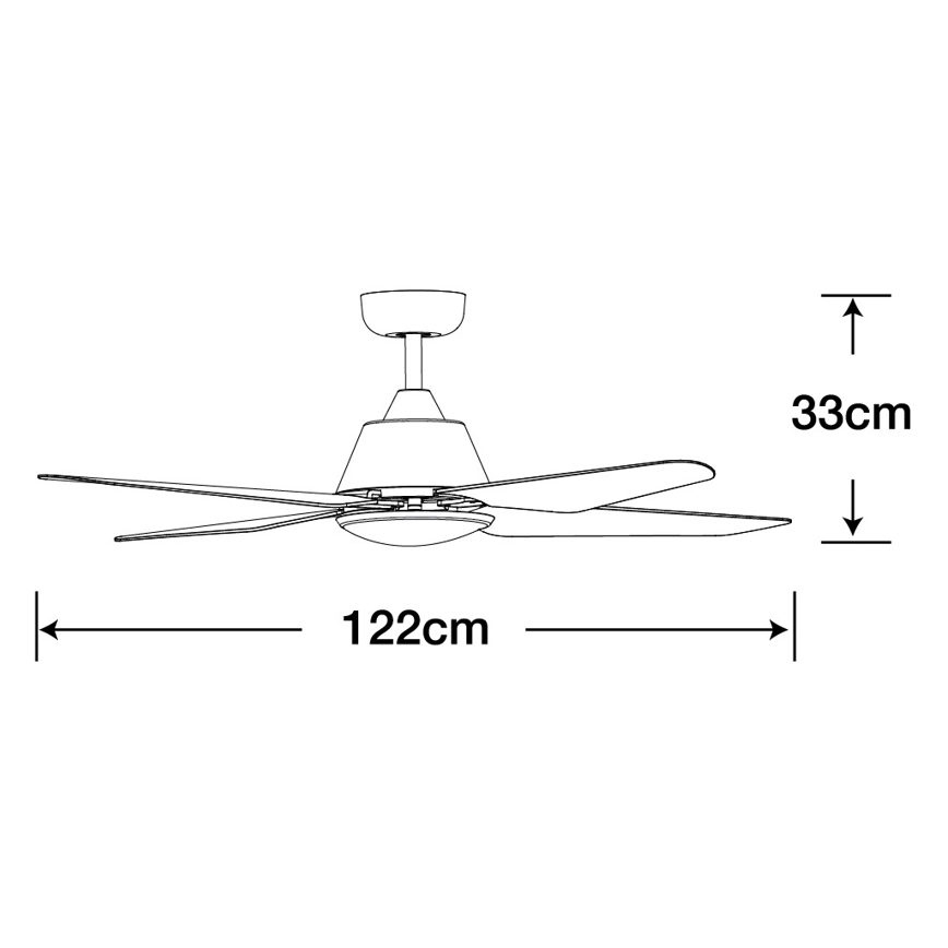 Lucci Air 212994 - LED Ανεμιστήρας οροφής ARIA LED/18W/230V λευκό + τηλεχειριστήριο