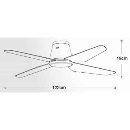 Lucci Air 213000 - Ανεμιστήρας οροφής AIRFUSION ARIA μαύρο + τηλεχειριστήριο