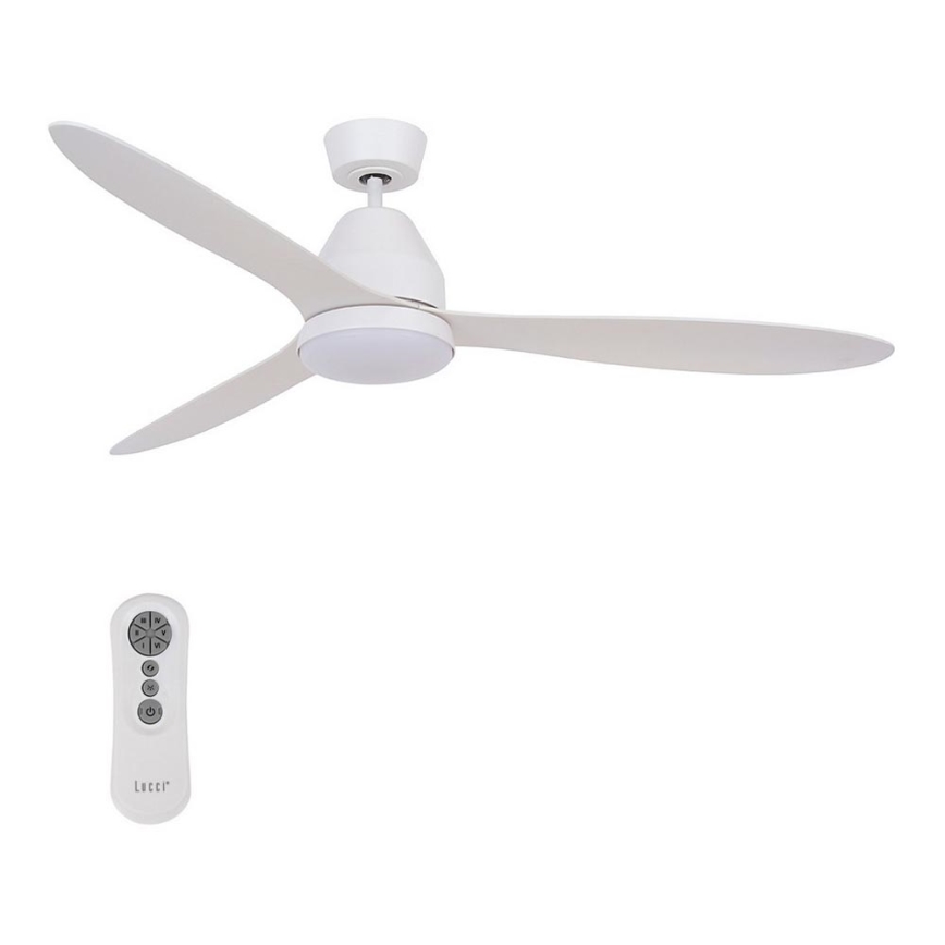 Lucci air 213043 - LED Ανεμιστήρας οροφής WHITEHAVEN GX53/17W/230V λευκό + τηλεχειριστήριο