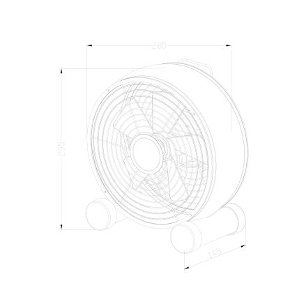 Lucci air 213120 - Επιτραπέζιος ανεμιστήρας BREEZE, μαύρος Ø 28 cm