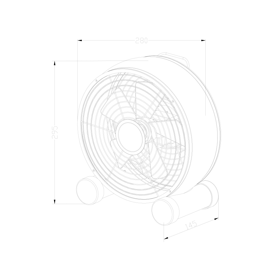 Lucci air 213120 - Επιτραπέζιος ανεμιστήρας BREEZE, μαύρος Ø 28 cm