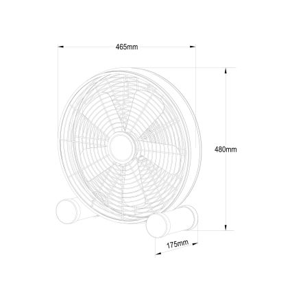 Lucci Air 213123EU - Επιδαπέδιος ανεμιστήρας BREEZE καφέ