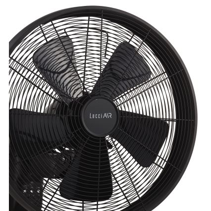 Lucci air 213124 - Ανεμιστήρας τοίχου BREEZE 55W/230V μαύρο + τηλεχειριστήριο