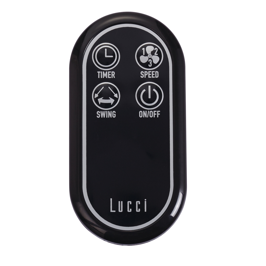 Lucci air 213125 - Ανεμιστήρας τοίχου BREEZE 55W/230V μαύρο/καφέ + τηλεχειριστήριο