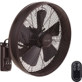 Lucci air 213125 - Ανεμιστήρας τοίχου BREEZE 55W/230V μαύρο/καφέ + τηλεχειριστήριο