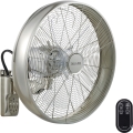 Lucci air 213126 - Ανεμιστήρας τοίχου BREEZE 55W/230V ματ χρώμιο + τηλεχειριστήριο