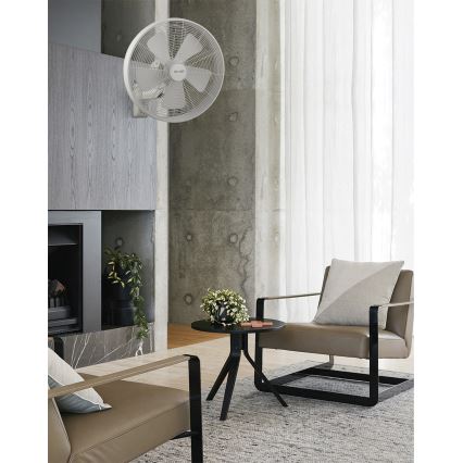 Lucci Air 213128EU - Επιτοίχιος ανεμιστήρας BREEZE 55W/230V λευκός, διάμετρος 46 cm + τηλεχειριστήριο