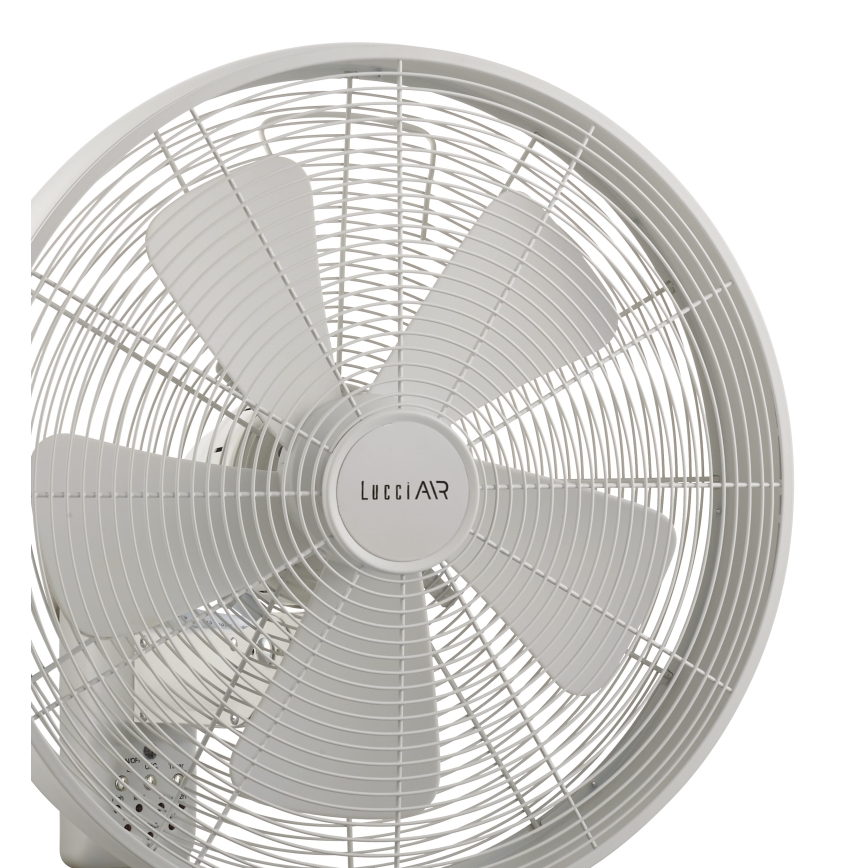 Lucci Air 213128EU - Επιτοίχιος ανεμιστήρας BREEZE 55W/230V λευκός, διάμετρος 46 cm + τηλεχειριστήριο