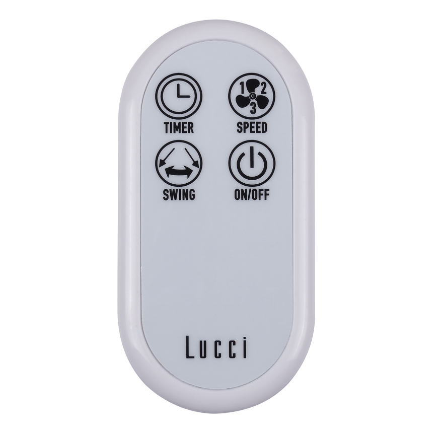 Lucci Air 213128EU - Επιτοίχιος ανεμιστήρας BREEZE 55W/230V λευκός, διάμετρος 46 cm + τηλεχειριστήριο