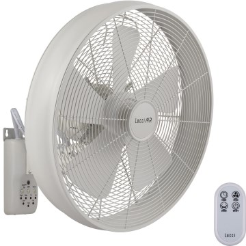 Lucci Air 213128EU - Επιτοίχιος ανεμιστήρας BREEZE 55W/230V λευκός, διάμετρος 46 cm + τηλεχειριστήριο