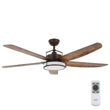Lucci air 213175 - LED Dimming ceiling fan LOUISVILLE 1xGX53/18W/230V καφέ + τηλεχειριστήριο