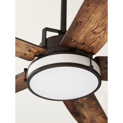 Lucci air 213175 - LED Dimming ceiling fan LOUISVILLE 1xGX53/18W/230V καφέ + τηλεχειριστήριο