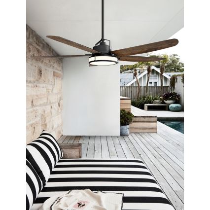 Lucci air 213175 - LED Dimming ceiling fan LOUISVILLE 1xGX53/18W/230V καφέ + τηλεχειριστήριο