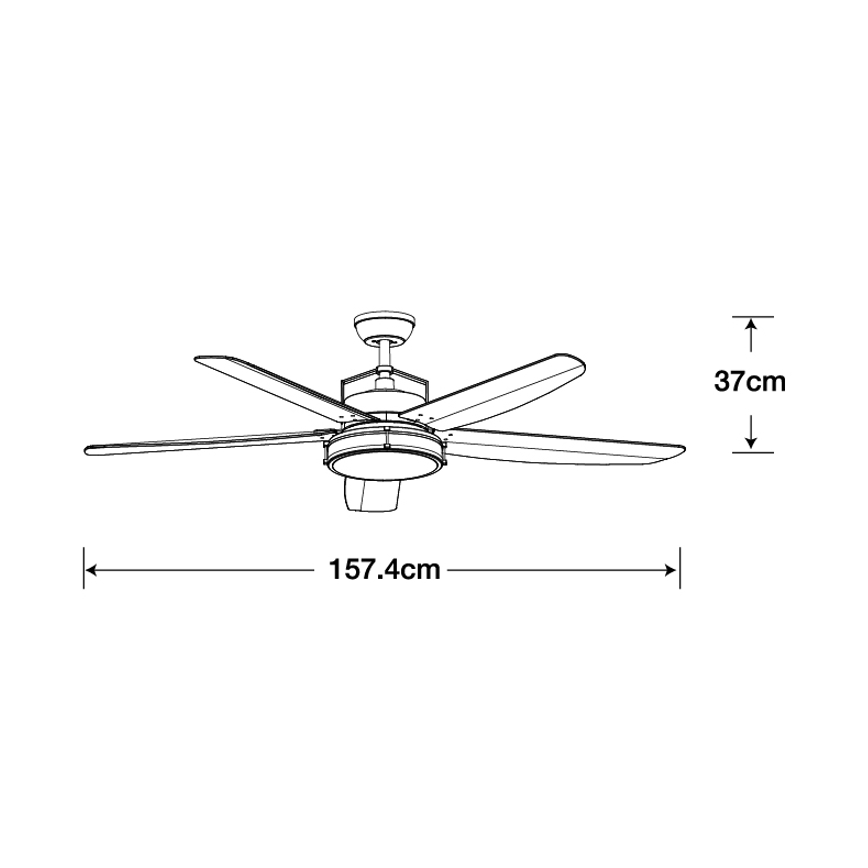 Lucci air 213176-Ανεμιστήρας LED ντιμαριζόμενος  LOUISVILLE 1xGX53/18W/230V ξύλο/λευκό + τηλεχειριστήριο