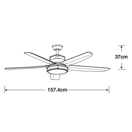 Lucci air 213176-Ανεμιστήρας LED ντιμαριζόμενος  LOUISVILLE 1xGX53/18W/230V ξύλο/λευκό + τηλεχειριστήριο