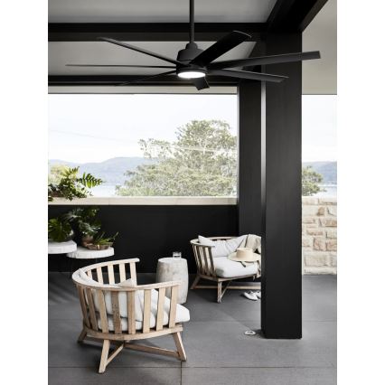 Lucci Air 21318349 - Ανεμιστήρας οροφής LED Dimmable ATLANTA 1xGX53/12W/230V διάμετρος 142 cm μαύρο + τηλεχειριστήριο