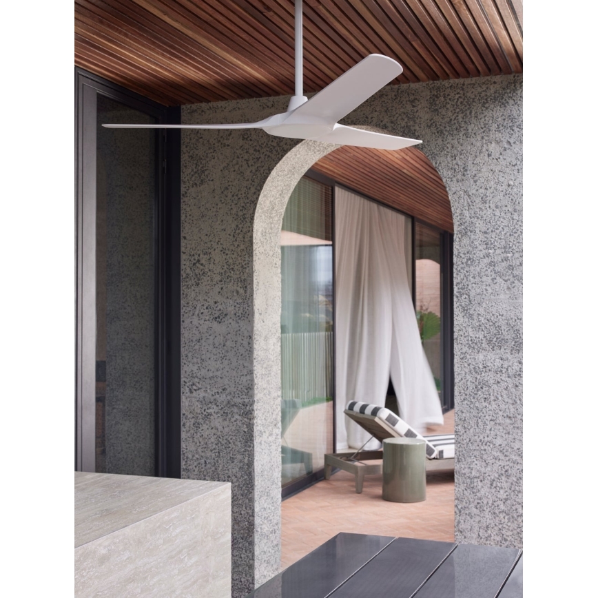 Lucci Air 21321549 - Ανεμιστήρας οροφής ABYSS διάμετρος 142 cm IP66 λευκό + τηλεχειριστήριο