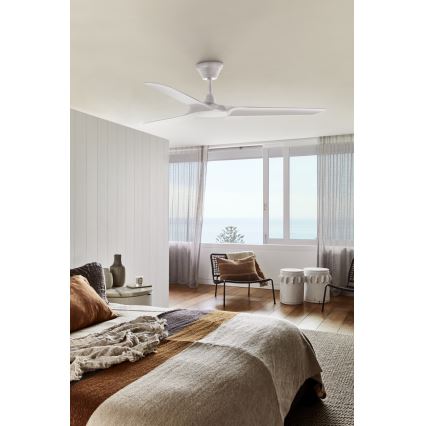 Lucci Air 21321549 - Οροφής ανεμιστήρας ABYSS διάμ. 142 εκ. IP66 λευκός + τηλεχειριστήριο