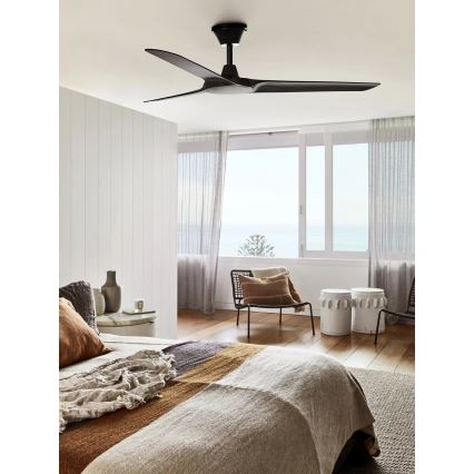 Lucci Air 21321649 - Ανεμιστήρας οροφής ABYSS διάμετρος 142 cm IP66 μαύρο + τηλεχειριστήριο