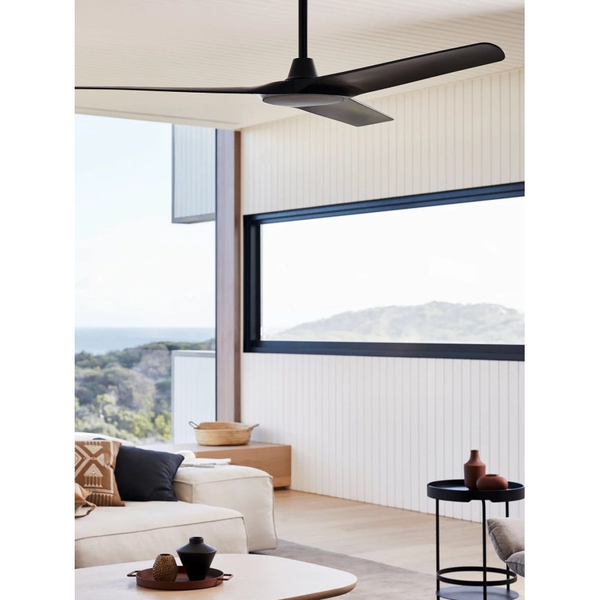 Lucci Air 21321649 - Ανεμιστήρας οροφής ABYSS διάμετρος 142 cm IP66 μαύρο + τηλεχειριστήριο