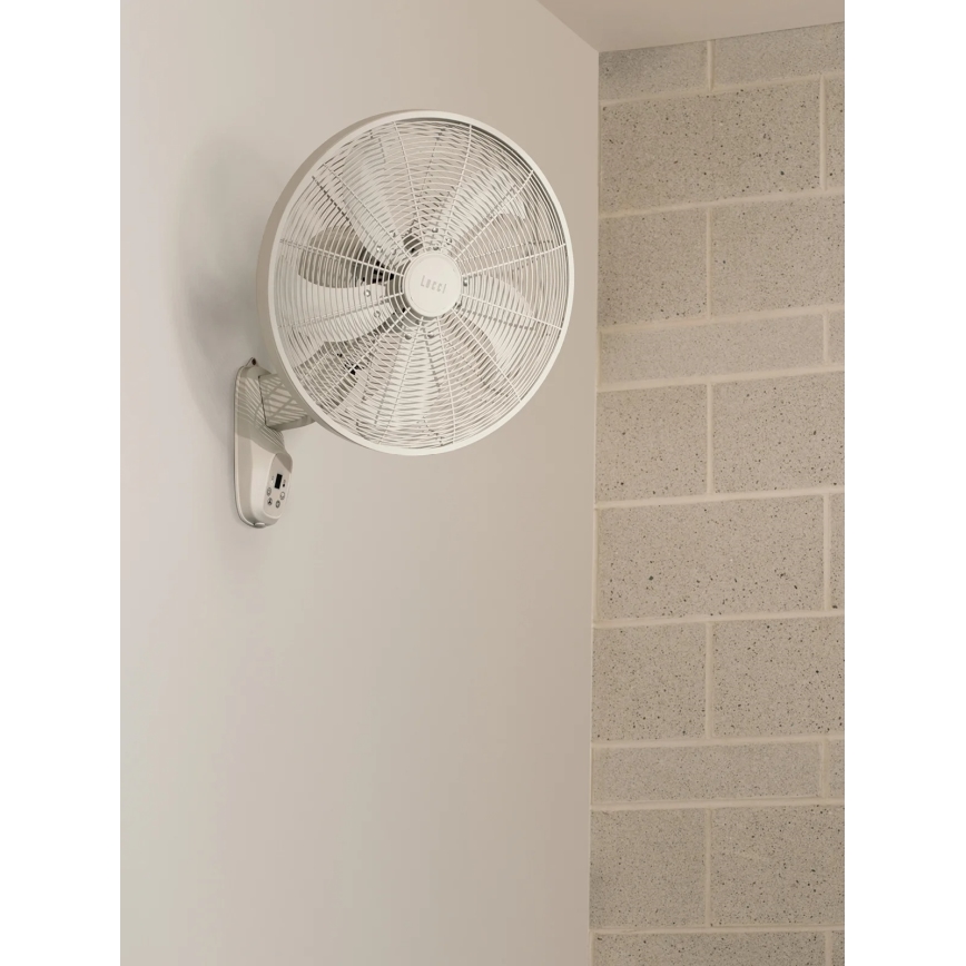 Lucci Air 21326649 - Επιτοίχιος ανεμιστήρας GLIDE 36W/230V διάμ. 45 cm λευκός + τηλεχειριστήριο